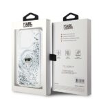 Karl Lagerfeld KLHMP15XLGKISGH iPhone15 Pro Max 6.7" hardcase transparent Liquid Glitter Karl Head M - imagine 8