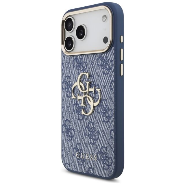 Case Guess 4G Big 4G Classic Logo for iPhone 17 Pro Max blue gold - imagine 2