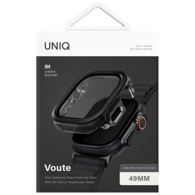 Case UNIQ Voute for Apple Watch Ultra 49mm tempered glass black - imagine 5
