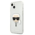 Karl Lagerfeld KLHCP13SKHTUGLS iPhone 13 mini 5,4" silver hardcase Glitter Karl`s Head - imagine 2
