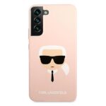 Karl Lagerfeld KLHCS22MSLKHPI S22+ S906 pink hardcase Silicone Karl`s Head - imagine 3
