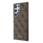 Guess GUHCS24LG4GFBR S24 Ultra S928 brown hardcase 4G Metal Gold Logo - imagine 2