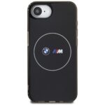 Case BMW IML Metal White Circle MagSafe for iPhone 16e black - imagine 3