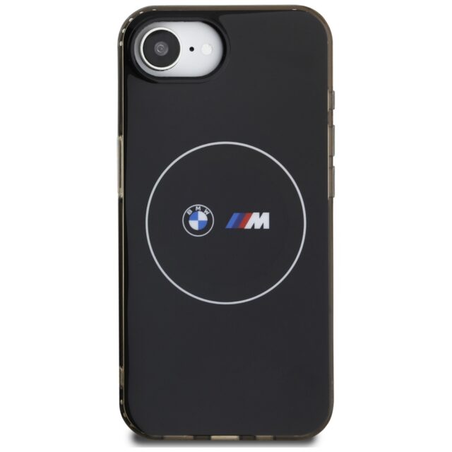Case BMW IML Metal White Circle MagSafe for iPhone 16e black - imagine 3