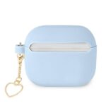 Guess GUA3LSCHSB AirPods 3 cover blue Silicone Charm Heart Collection - imagine 2