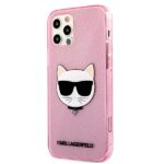 Karl Lagerfeld KLHCP12LCHTUGLP iPhone 12 Pro Max 6,7" pink hardcase Glitter Choupette - imagine 2