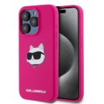 Karl Lagerfeld KLHMP15LSCHPPLF iPhone 15 Pro 6.1" fuschia hardcase Silicone Choupette Head Mag