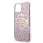 Guess GUHCN65PCUGLPI iPhone 11 Pro Max pink hard case 4G Circle Glitter - imagine 3