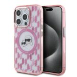 Karl Lagerfeld KLHMP15XHMCKMHP iPhone 15 Pro Max 6.7"pink IML Monogram Karl&Choupette Head Ma