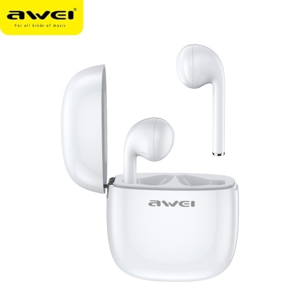 AWEI Bluetooth 5.0 T28 TWS headphones + docking station white