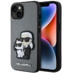 Karl Lagerfeld KLHCP14SSANKCPG iPhone 14/ 15 / 13 6.1" hardcase silver Saffiano Karl & Choup
