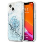 Guess GUHCP13SLG4GBL iPhone 13 mini 5,4" blue hardcase 4G Big Liquid Glitter