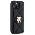 DKNY DKHCP15SPQDSLK iPhone 15 6.1" black Quilted Stack Logo - imagine 4
