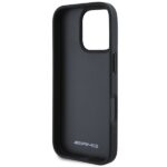 AMG AMHCP16LGSEBK iPhone 16 Pro 6.3" black hardcase Leather Debossed Lines Black Logo - imagine 7