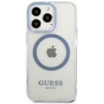 Guess GUHMP13LHTRMB iPhone 13 Pro / 13 6,1" blue hard case Metal Outline Magsafe - imagine 3