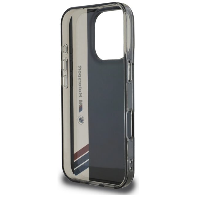 Case BMW Motorsport IML Vertical Stripe for iPhone 16 Pro Max black - imagine 7
