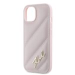 Karl Lagerfeld KLHCP14SPQDSMGP iPhone 14 / 15 / 13 6.1" pink hardcase Diagonal Quilted Script - imagine 6