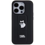 Karl Lagerfeld KLHCP14XGSACHPK iPhone 14 Pro Max 6.7" black hardcase Gripstand Saffiano Choupe - imagine 3