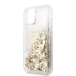 Guess GUHCN58LGGITDGO iPhone 11 Pro gold hard case Circle Liquid Glitter - imagine 3