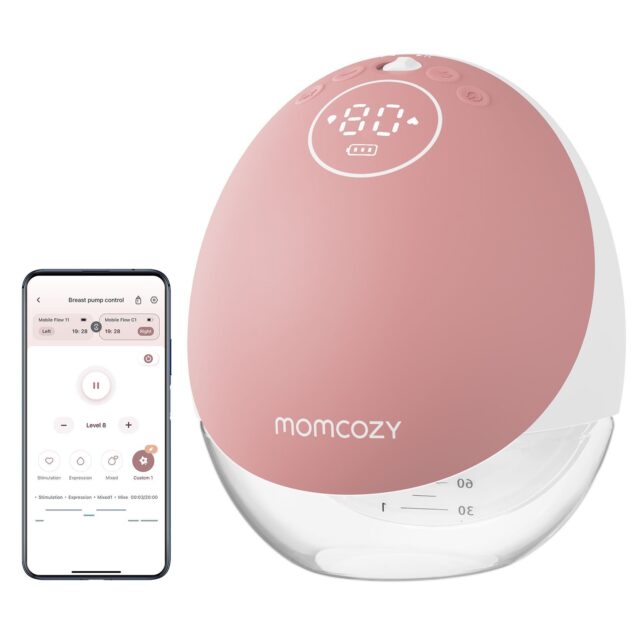 Momcozy M9 Single Electric Breast Pump Red, 150ml - imagine 3