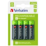 Verbatim Rechargeable Battery NiMH AA 2500mAh Premium HR6 4pcs black 49517 - imagine 6