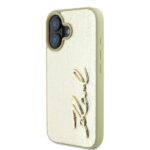 Karl Lagerfeld KLHCP16SPFMFBKMD iPhone 16 6.1" gold hardcase Metal Signature - imagine 2