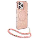 Guess GUHMP16XHCPOFPP iPhone 16 Pro Max  6.9" pink hardcase IML Flowers Allover Electro With - imagine 3