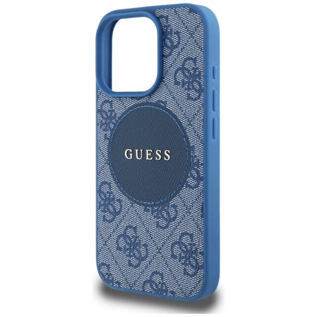Case Guess 4G Circle Classic Logo MagSafe for iPhone 16 Pro Max blue - imagine 6