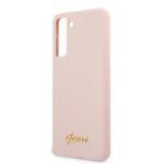 Guess GUHCS21MLSLMGLP S21+ G996 pink hardcase Silicone Script Metal Logo - imagine 6