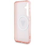 Case Guess 4G Glitter Triangle Buttons MagSafe for Samsung Galaxy S25 pink - imagine 7