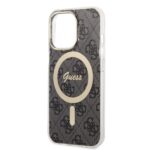 Guess Set GUBPP13XH4EACSK Case+ Charger iPhone 13 Pro Max black hard case 4G Print MagSafe - imagine 6