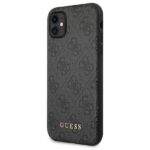 Guess GUHCN61G4GFGR iPhone 11 6,1" grey hard case 4G Metal Gold Logo - imagine 2