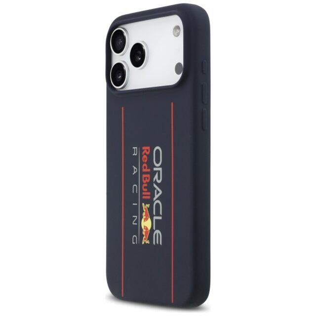 Red Bull Silicone Oversize Vertical Logo MagSafe Case for iPhone 17 Pro Max Navy Blue - imagine 2