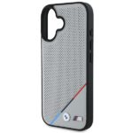 BMW BMHMP16S23PUPDG iPhone 16 6.1" grey hardcase M Perforated Tricolor Line MagSafe - imagine 6