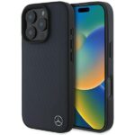Mercedes MEHMP16X23RBGVV iPhone16 Pro Max 6.9" navy hardcase MB Wood Imitation Leather MagSafe