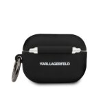Karl Lagerfeld KLACAPSILGLBK AirPods Procover black Silicone Ikonik - imagine 3