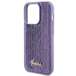 Guess GUHCP15XPSFDGSU iPhone 15 Pro Max 6.7" purple hardcase Sequin Script Metal - imagine 6