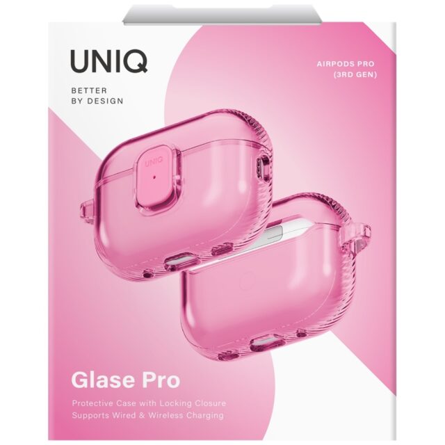 Case UNIQ Glase Pro for AirPods Pro 3     Lock Case pink - imagine 6