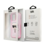 Karl Lagerfeld KLHCP13XKHTUGLP iPhone 13 Pro Max 6,7" pink hardcase Glitter Karl`s Head - imagine 8