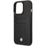 BMW BMHCP14L22RSEPK case iPhone 14 Pro 6.1" black Leather Card Slot - imagine 6