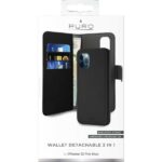 Puro Wallet Detachable iPhone 12 Pro Max6,7" 2w1 czarne/black IPC1267BOOKC3BLK - imagine 3