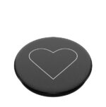 Popsockets 2 White Heart Black 800667 - Standard Phone Grip and Stand - imagine 2