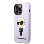 Karl Lagerfeld KLHCP14LSNIKBCU iPhone 14 Pro 6,1" hardcase purple Silicone Ikonik - imagine 2
