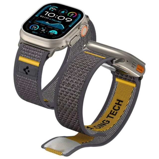 Strap Spigen Athlex Air for Apple Watch6/7/8/9/10/SE/SE3/Ultra1/2/3 (44/45/46/49 mm) gray - imagine 9
