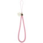 Hello Kitty Nylon Cord Kitty Head Phone Charm Pink - imagine 2