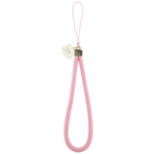 Hello Kitty Nylon Cord Kitty Head Phone Charm Pink - imagine 2