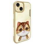 Nimmy case iPhone 15 6.1" khaki Big Eyed Pet 2.0 Cat - imagine 2