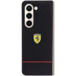 Ferrari FEHCZFD5PSEK Z Fold5 F946 Black Hardcase Perforated Line - imagine 2