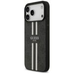 Case Guess 4G Printed Stripes MagSafe for iPhone 17 Pro Max black - imagine 2