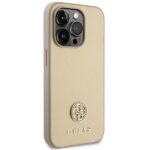 Guess GUHCP15LPS4DGPD iPhone 15 Pro 6.1" gold hardcase Strass Metal Logo - imagine 4
